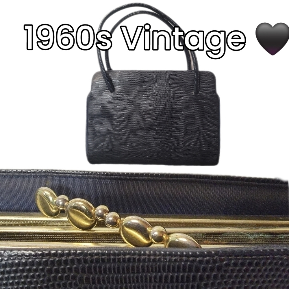 1960s Vintage Lizard Skin Embossed Bag